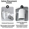Multifunctional Magnetic Toothbrush Cup Durable Stainless Steel Washing Cup Practical Family Couple Bathroom Daily Water Cup