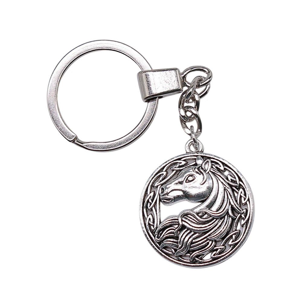 Pendentifs Porte-clés Éléphant Amoureux des Animaux Bijoux en Métal Artisanat Anneau 30mm