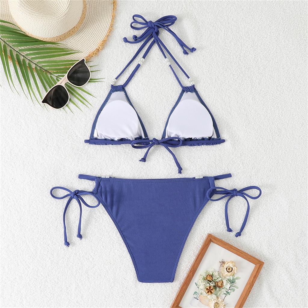 Women's Pearl Accessories Sexy Two-Piece Swimsuit