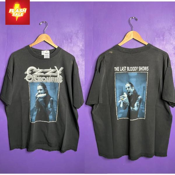 

New Apparel Vintage 1992 Ozzy Osbourne Last Bloody Shows Tour T-Shirt Reprint Unisex T-Shirt S