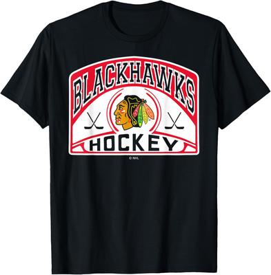 Chicago Blackhawks Glide Black Oficiálně licencované tričko