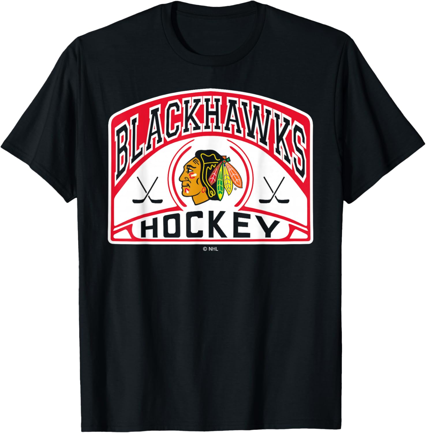 Chicago Blackhawks Glide Black Officially Licensed T-Shirt S