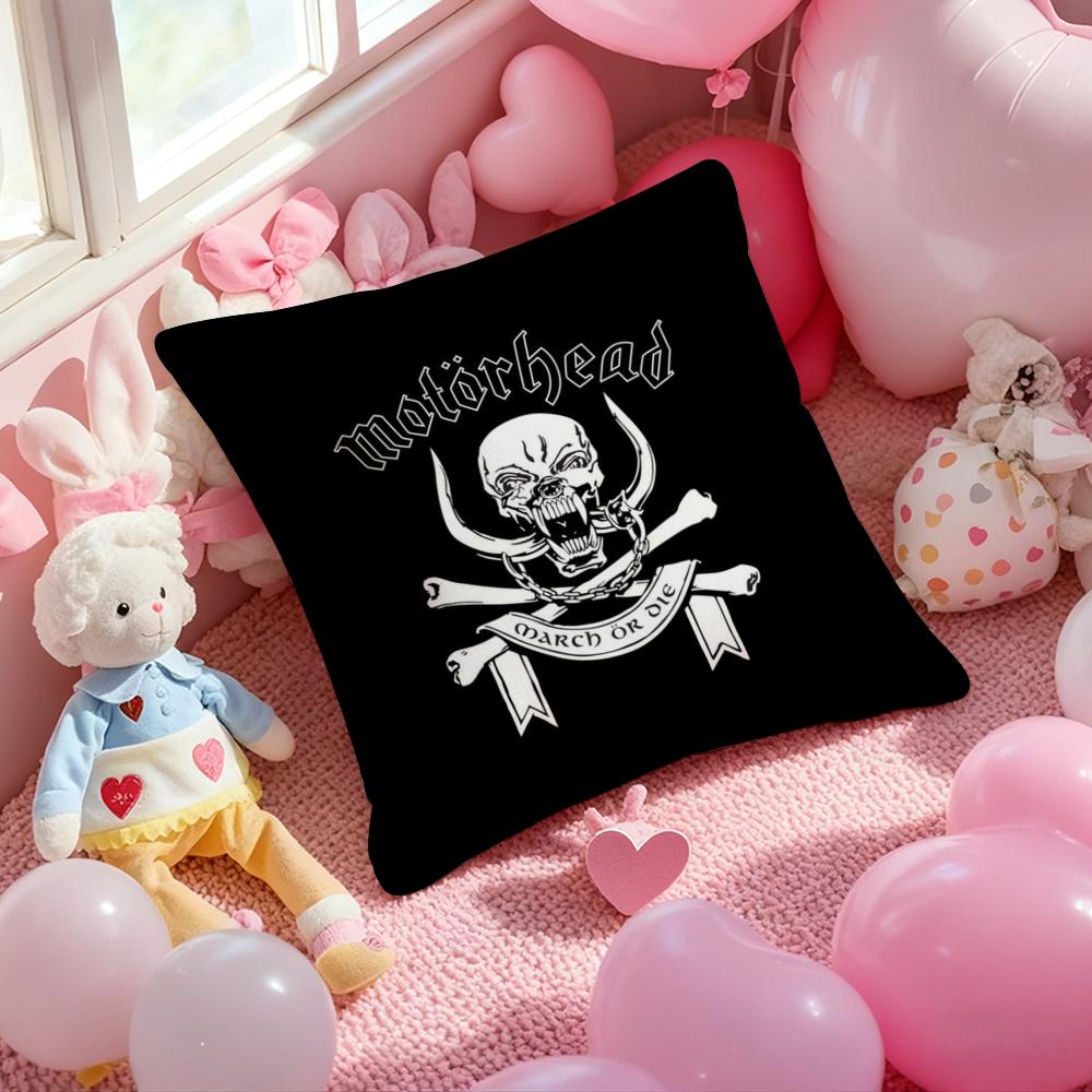 Rock Band M-MotorHEadS Lemmy Cushion Cover Pattern Printed Pillowcase for Living Room Sofa Cushion Cover & Bedroom Decor