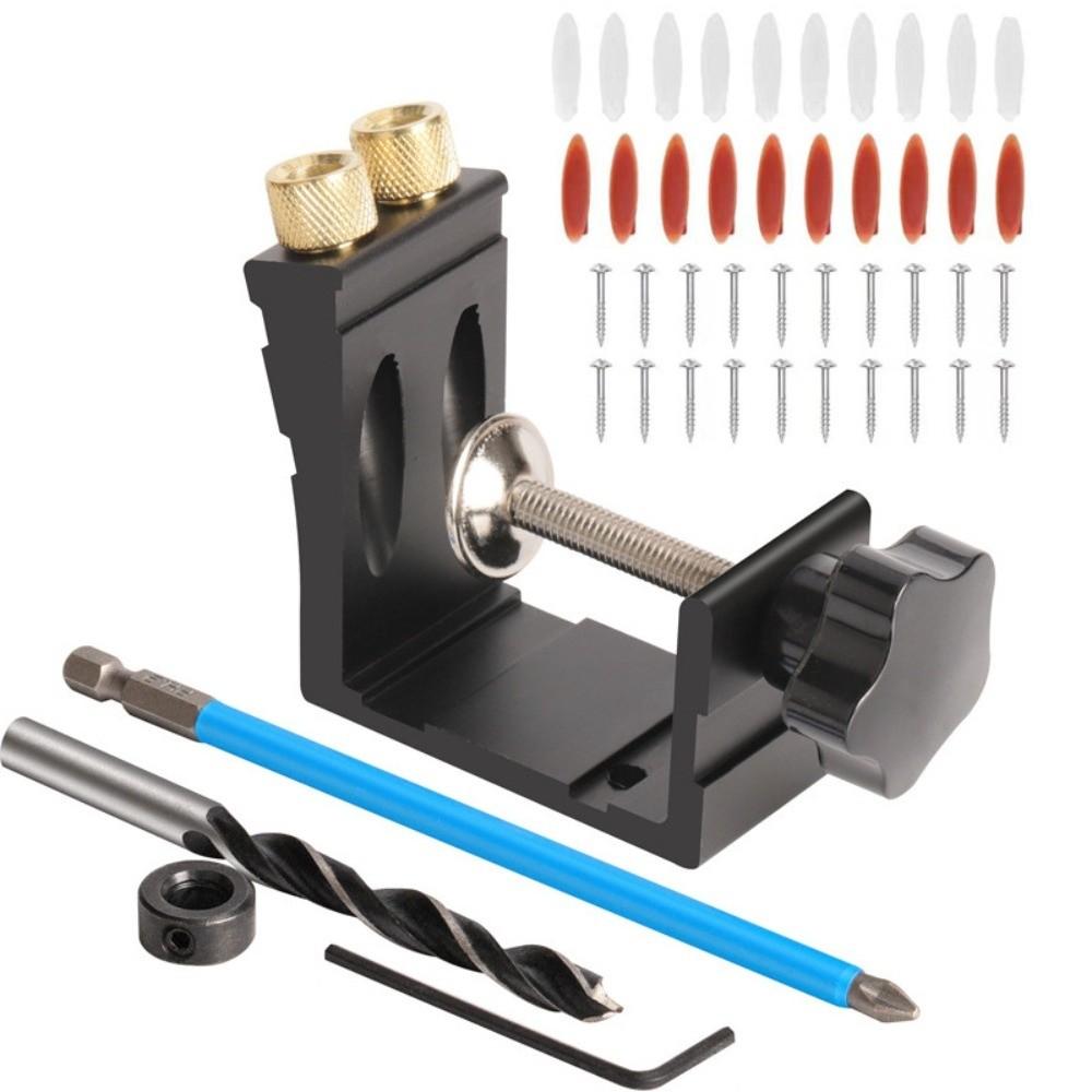 

Inclined Hole Pocket Hole Jig 15 Degree Angle Joint Locator Guide Kit Hole Positioner Woodworking чёрный