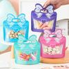 5 Pcs Candy Snack Packaging Bag Cute Bow Creative Party Favor Gift Bags Food Grade Self-Lock Zipper Sealed Bag Kid Birthday Gift