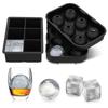 Summer 1pc Ice Cube Trays Silicone Ice Cube Molds for Freezer with Lid Reusable Whiskey Ice Mold Ball Diamond Ice Mold