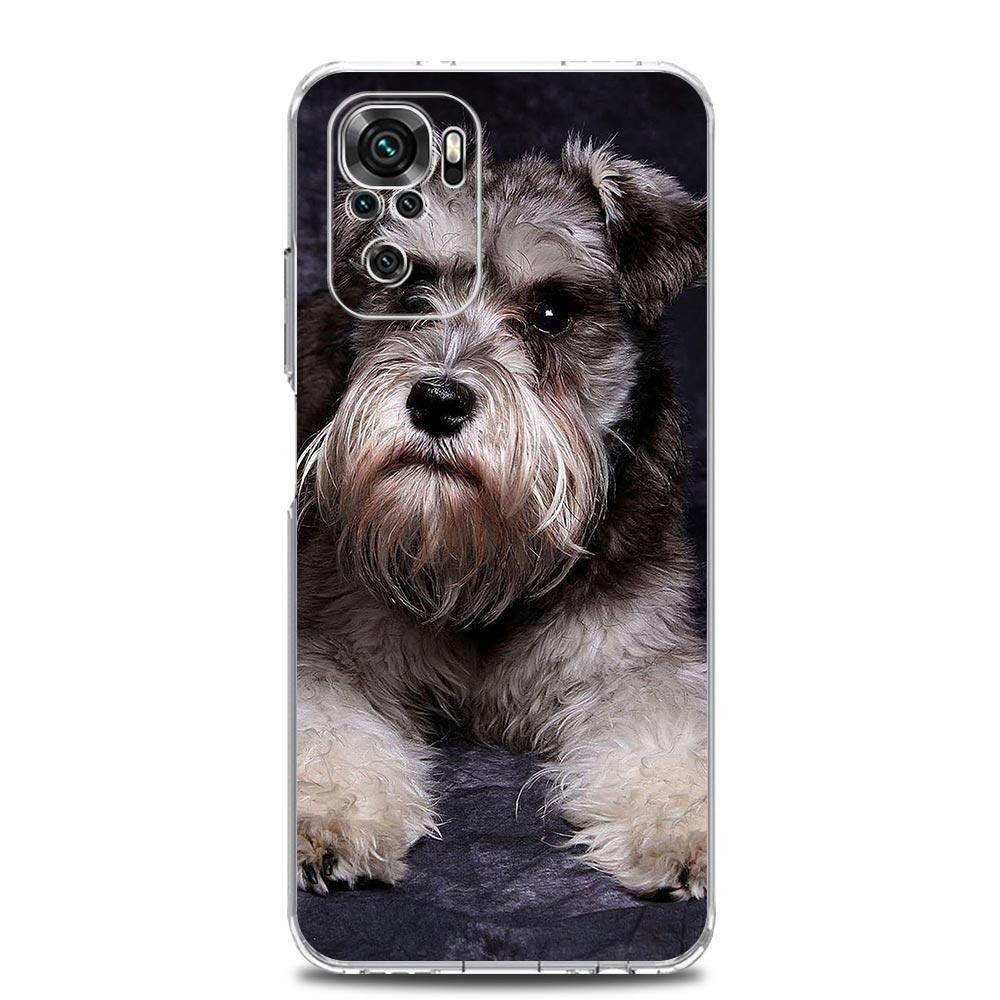 Cartoon Schnauzer Dog Soft Phone Case For Xiaomi Redmi Note 14 13 12 4G 9S 9 10 11 Pro Plus 5G 9T 14C 13C 12C 10C 9C 9A Cover
