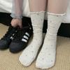Women's Summer Thin Ballet-style Wooden Ear Side Polka Dot Long Tube Pile Socks