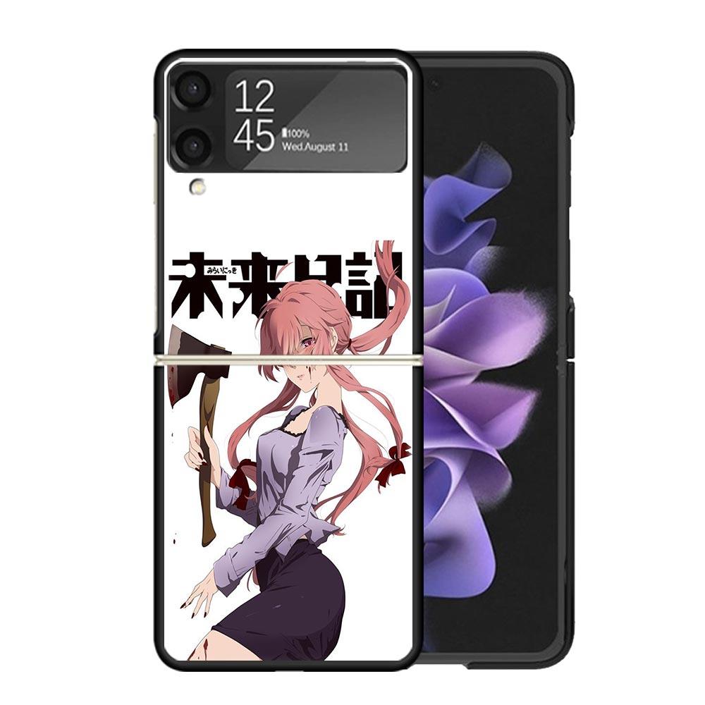 Mirai Nikki Gasai Yuno Anime Cases For Samsung Galaxy Z Flip 4 5 6 7 3 Z Flip7 Flip6 Flip4 Flip5 Flip3 5G Hard Shockproof Fundas