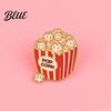 Statement Brooch Piece Cartoon Cat Popcorn Lapel Pin Cute Food