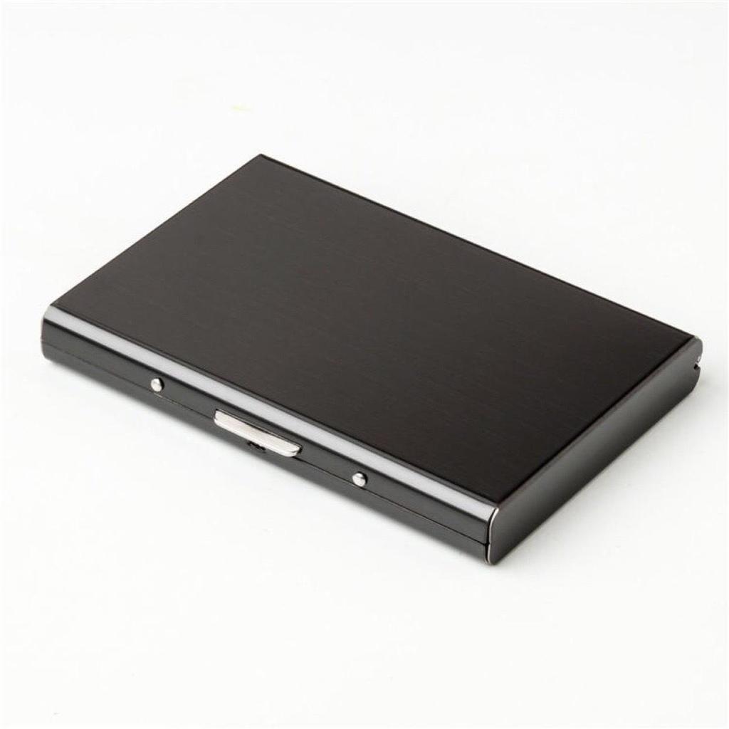 Ultra-Thin Stainless Steel Card Holder: Anti-Skimming, Anti-Demagnetization - Compact Case for Bank and ID Cards