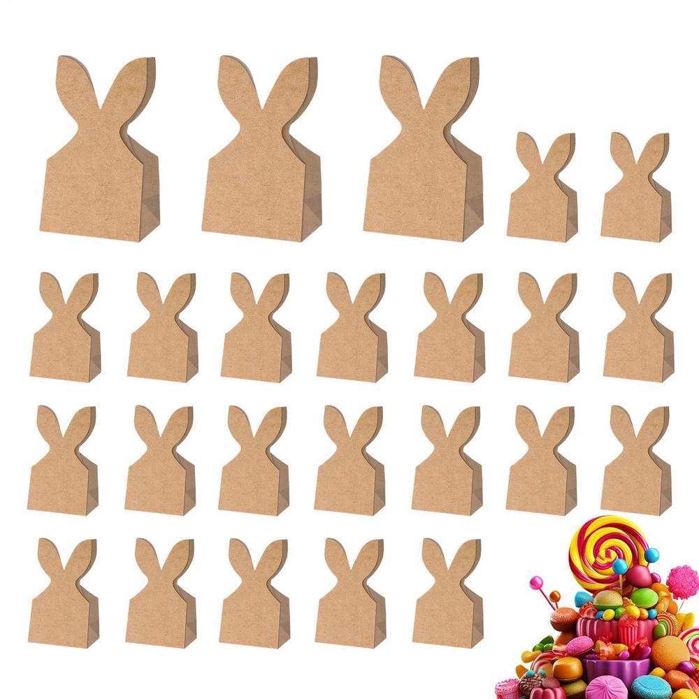 

Easter Treat Bags 24 Pieces Paper Bunny Ears Easter Reusable Bags Candy Wrap For Kids Birthday Holiday Party Favors Treat Goodie Others