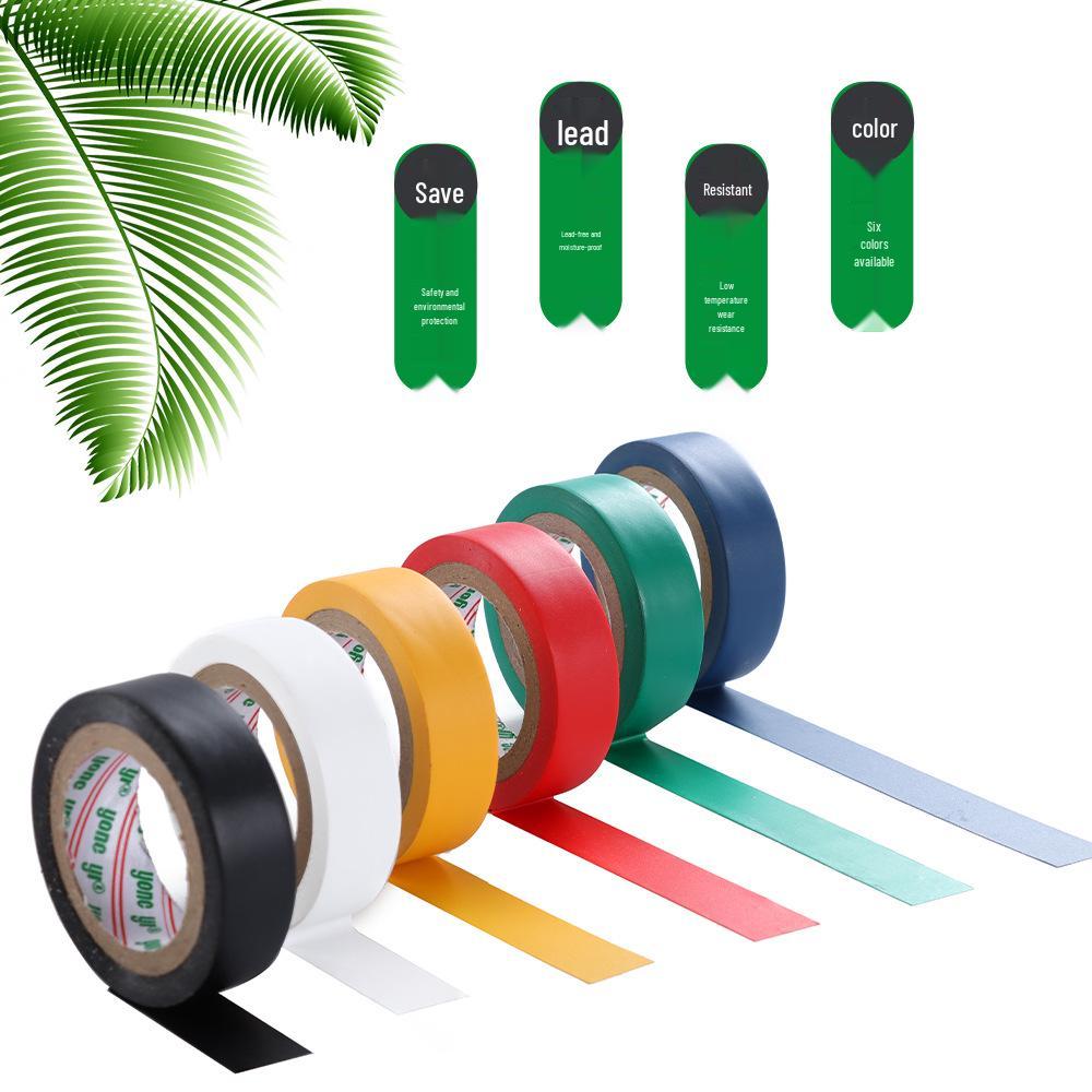 Flame Retardant Black & Red PVC Electrician's Insulating Tape - Waterproof, Wear Resistant & High-Temperature Electrical Wire Tape