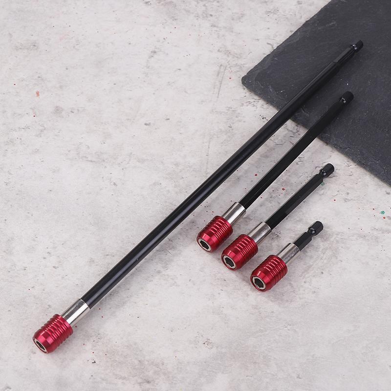 1/3Pcs Hexagonal Handle Red Extended Quick Release Self-Locking Extension Rod Extension Rod 300Mm Screwdriver Extension Rod Tool