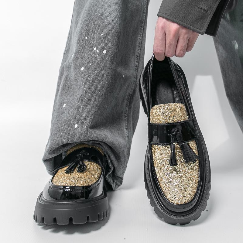 Men’s Tassel Loafers - Large Size Casual Leather Shoes, Korean & British Style