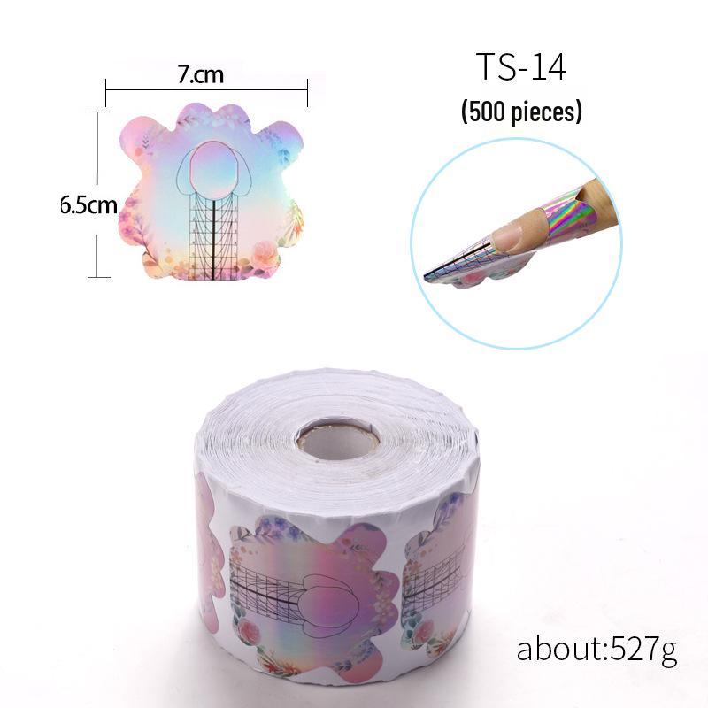 100-Piece French Light Therapy Nail Extension Forms: Butterfly & Horseshoe Designs