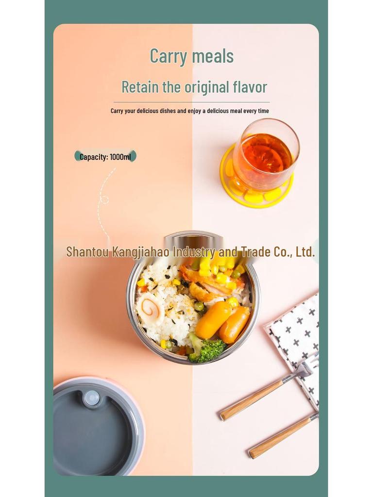 Morandi Insulated Stainless Steel Bento Box - Large Capacity, Korean Style
