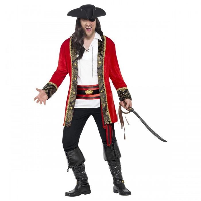Smiffys Mens Curves Pirate Captain Costume Set
