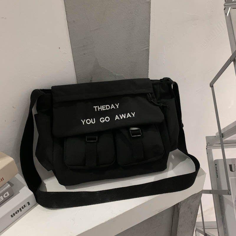 One shoulder messenger bag men's trendy tooling bag large capacity men's trendy brand street trend hip hop casual mailman bag