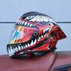 ORZ-S802 motorcycle helmet,ABS men's and women's full face helmet,R50S personalized, cool, all season, big tail wing helmet DOT