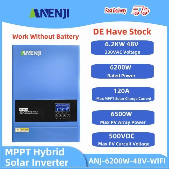 Hybrid Solar Inverter, 4000W / 6200W Power, 100A / 120A MPPT SOLAR COURTÉ COURTANJ-6200W-48V-WIFI