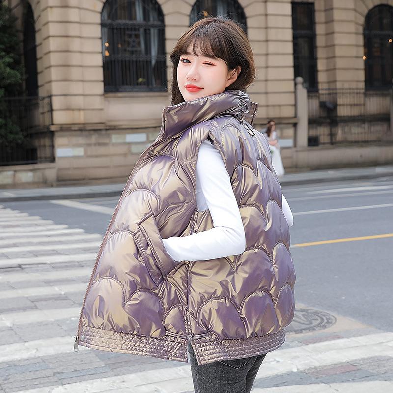 Krátká podzimní a zimní nová korejská verze volná vesta bunda