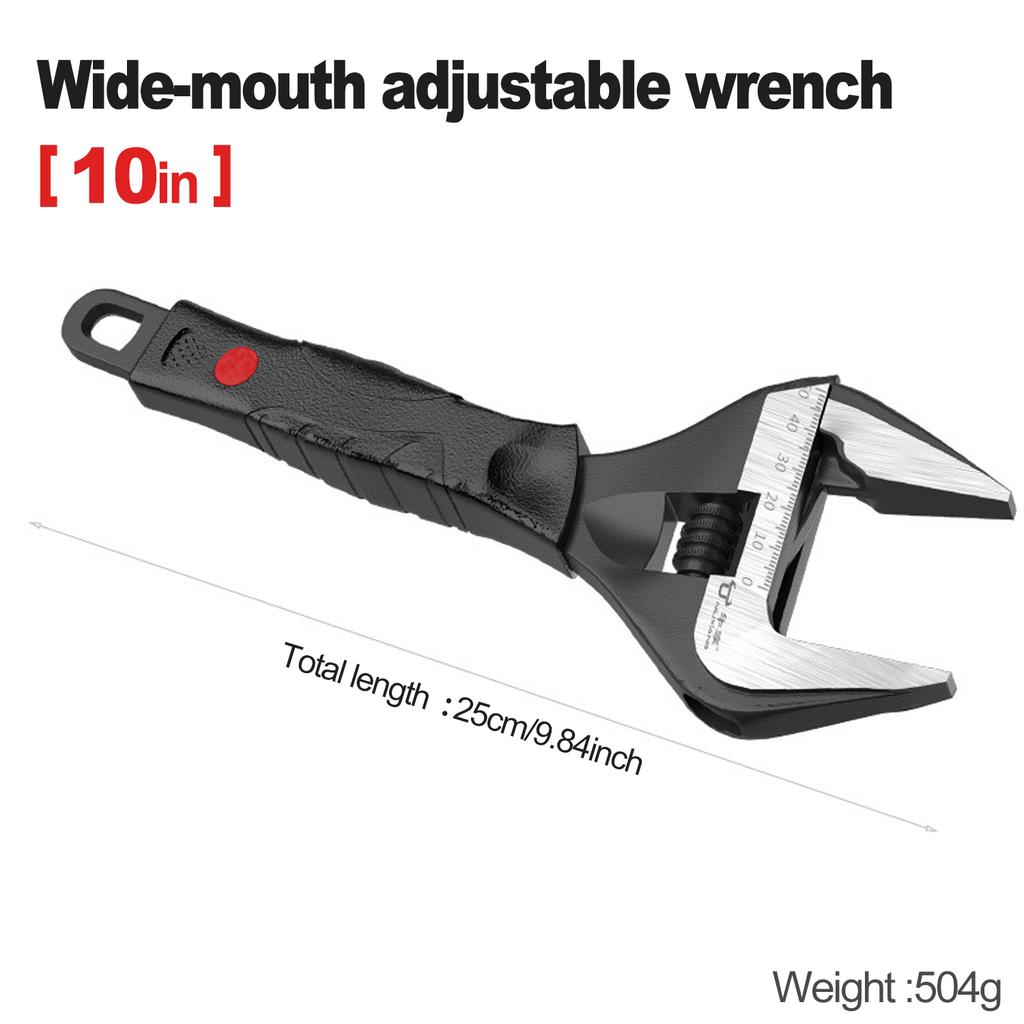 6/8/10 inch Adjustable Spanners Measuring Wrenches Hole-opening Spanners Household Workshop Multifunction Hand Repair Tools
