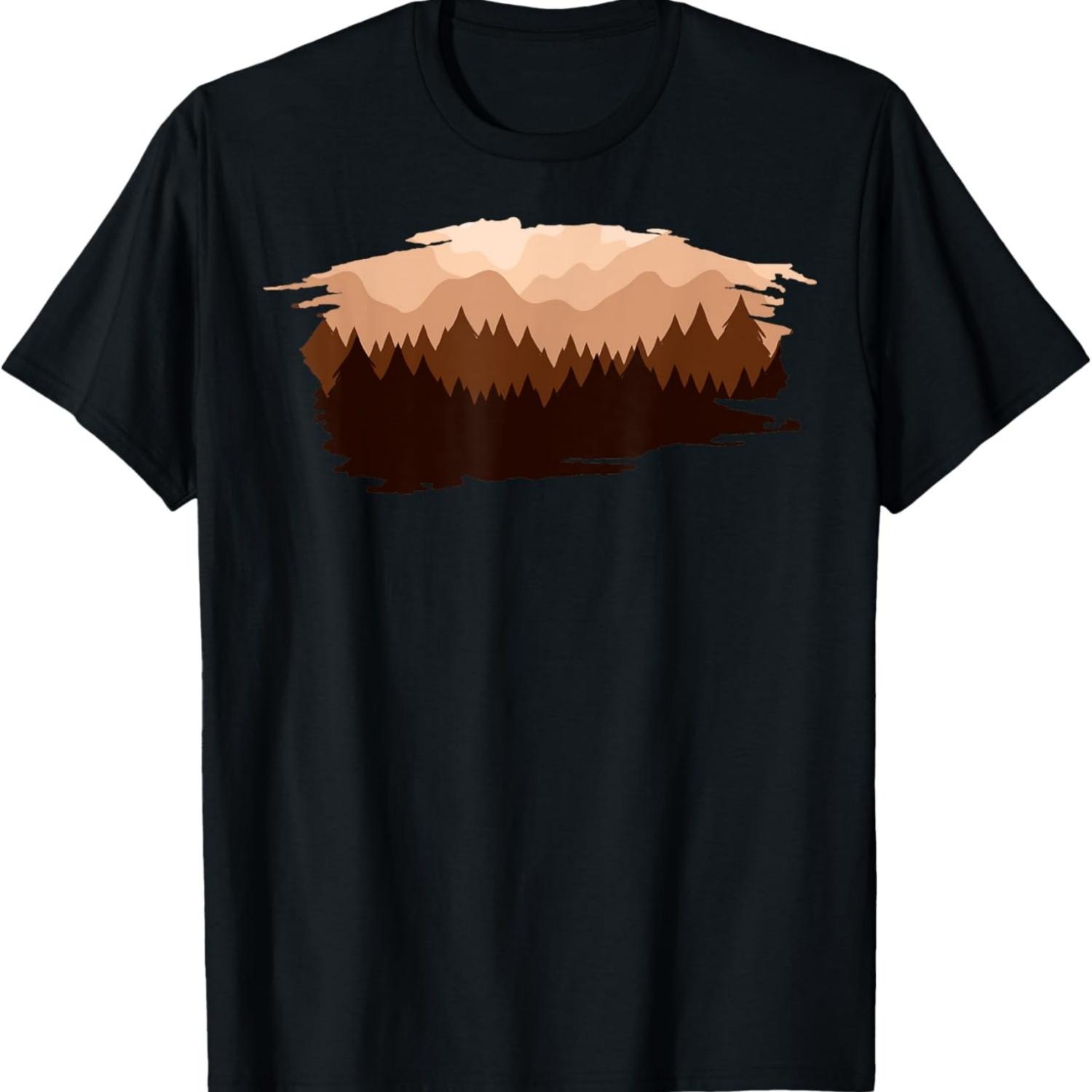 Mountain, Nature Trees and Forest T-Shirt(9) S