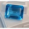 21-23 Ct Natural Swiss Blue Topaz Emerald Cut Beautiful Certified Gemstone