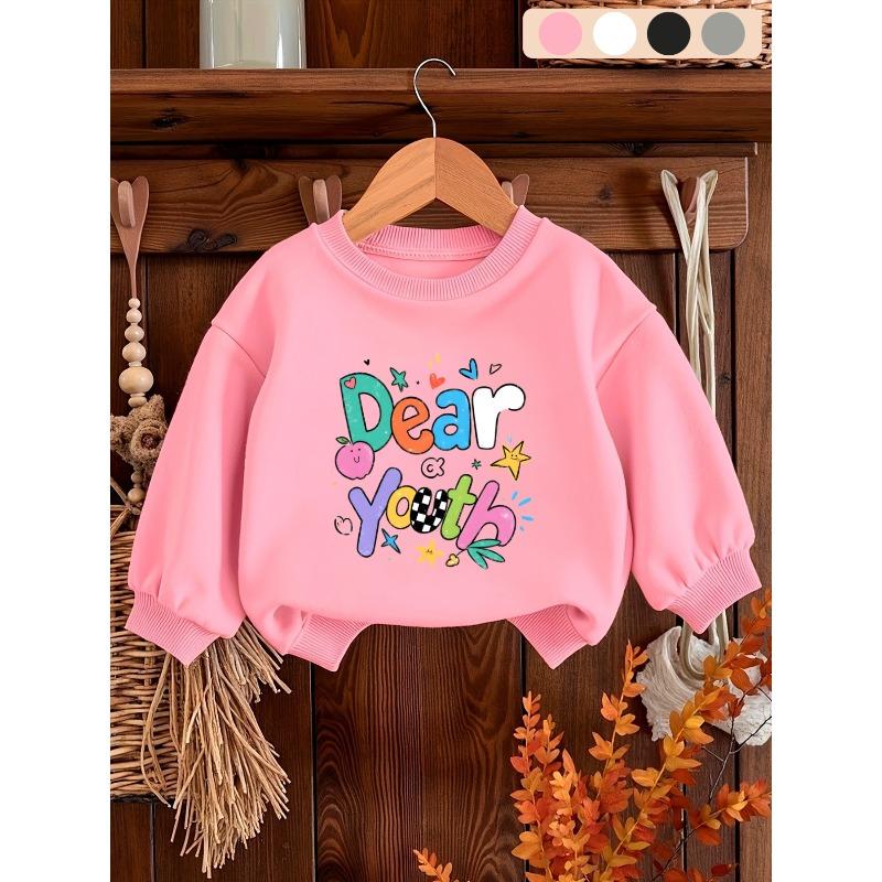 European sizes Cute Print Pattern Sweatshirt for Baby Kids, Comfortable And Easy with a Round Neck