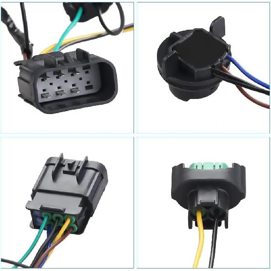 Compatible with Headlight Wiring Harness Chevy Silverado 1500 2500HD 3500 3500HD 2007 2008 2009 2010 2011 2012 2013 2014, Lamp Wire Harness, Front