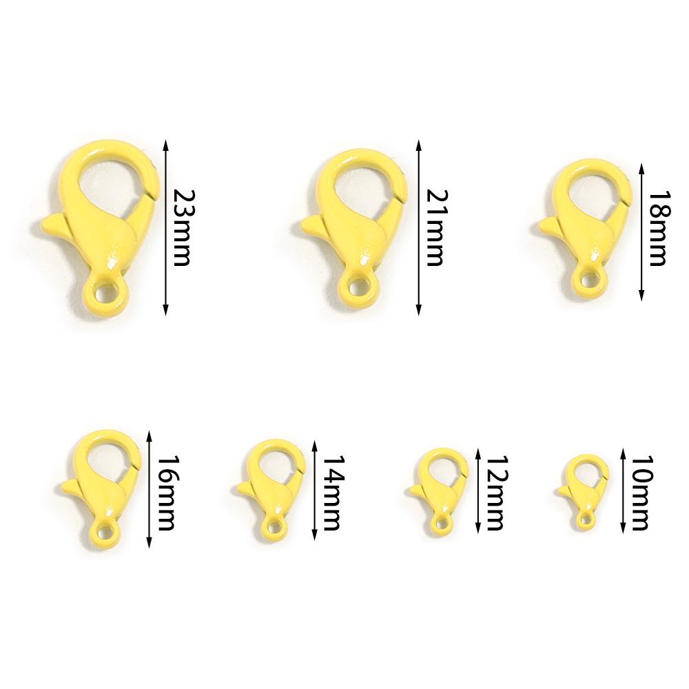 30 Stück/Los Bunte Legierung Hummerklauen Haken Lackiert Farben Beschichtet Hummerklauen Krallenverschlüsse DIY Schmuckherstellung Großhandel