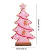 Christmas Tree Decor Candy Colors Gingerbread Man Design Wood Tabletop Decoration Wall Fireplace Shelf Ornament Gift