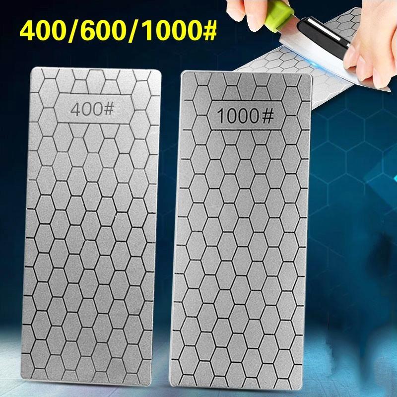 Kitchen Diamond Ultra-thin Knife Sharpening Stone Knife Sharpener Honeycomb Surface Whetstone Grindstone Cutter Tool (400# 1000# 600#)
