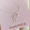 S925 Sterling Silver Heart Bow Necklace for Women - Luxury 2024 Pink Diamond Clavicle Pendant