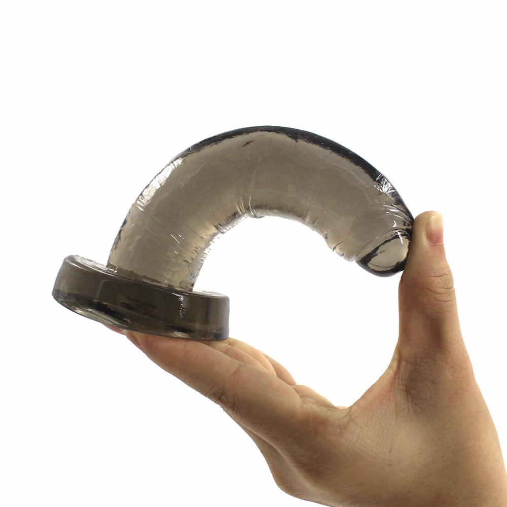 Soft Jelly Dildo Anal Butt Plug Realistic Penis Strong Suction Cup Erotic Dick G-spot Orgasm