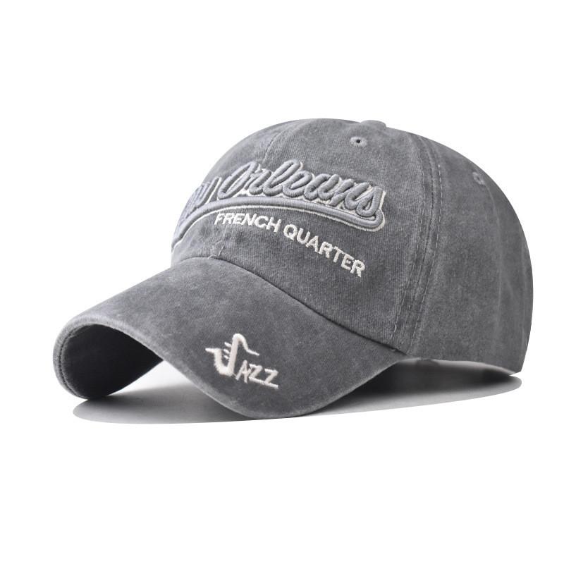 Baseball Cotton Jazz Cap With Embroidered Alphabet For Outdoor Wear Fashion