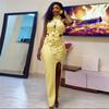 European & American 3D Floral Halter Sleeveless Bandage Party Dress
