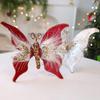 Eye-catching Holiday Decor Beautiful Holiday Embellishment Sparkling Butterfly Christmas Ornaments 3d Sequined for Tree