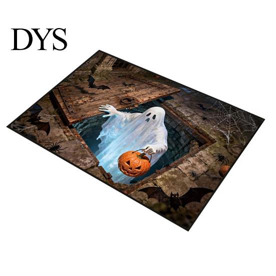 Non-slip Entrance Mat for Indoor 3D Halloween Rug, Spooky Skeleton Depth Pattern Durable Washable Door Rug Absorbent Front Bathroom Entryway