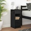 Nightstand with Drawer Black 25 X 31 X 66 Cm