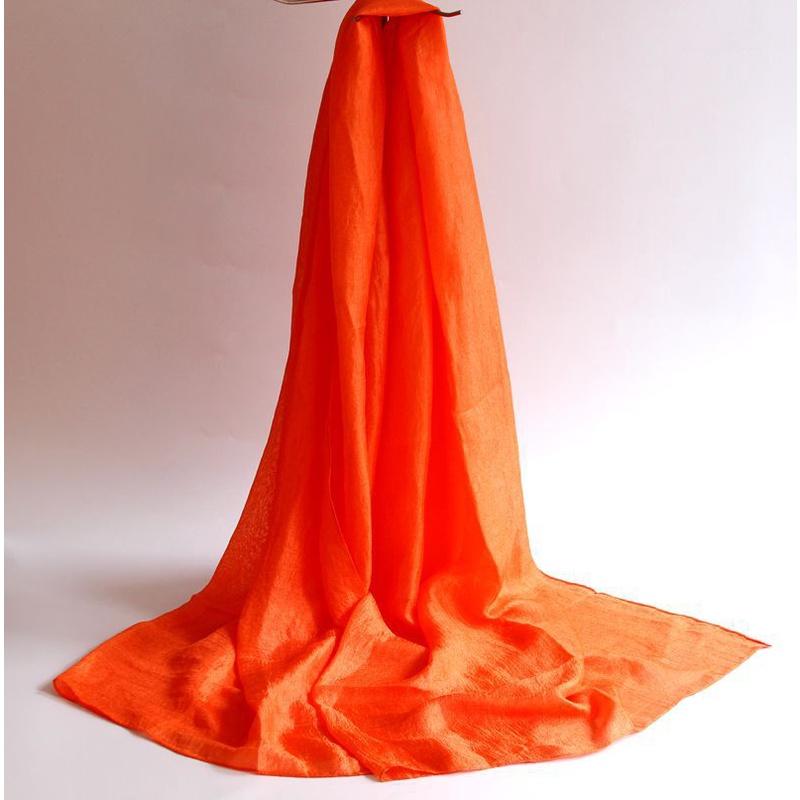 Neuer niederländischer Leinenschal für Damen, einfarbig, Baumwolle und Leinen, All-Match-Schal, Sonnenschutz, Strandtuch, Perle