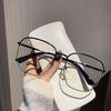 Fashion Oversize Round-framed Glasses Anti Blue Light Glasses Ultralight Transparent Lens Blue Light Blocking Computer Glasses