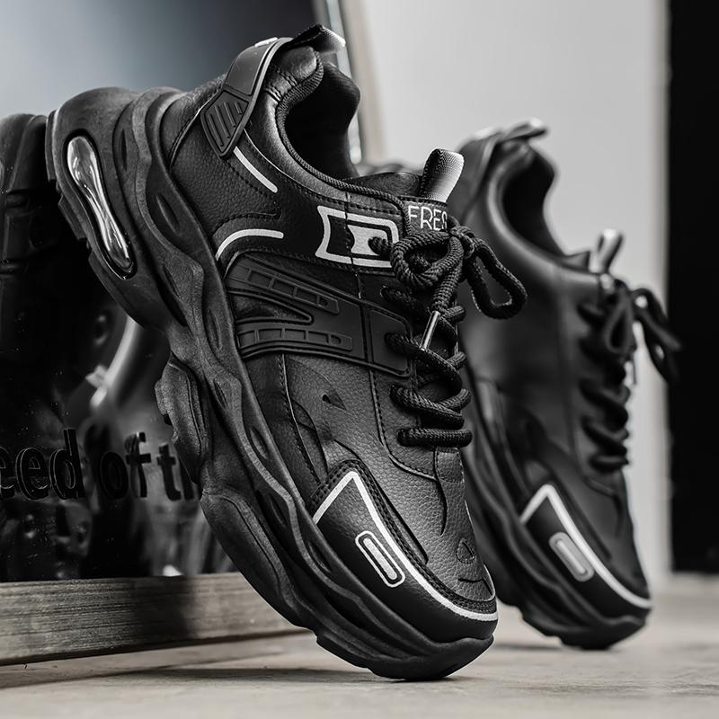 New Fashion Men 's Four Seasons Comfortable Thick Sole Shoes Students Boys GirlsTrending Soft Sole Breathable Casual Running Sneakers
