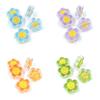 5 stücke Acryl Tropf Öl Transparent Smiley Blume Perlen Niedlichen Anhänger DIY Handwerk Keychain Schmuck Machen