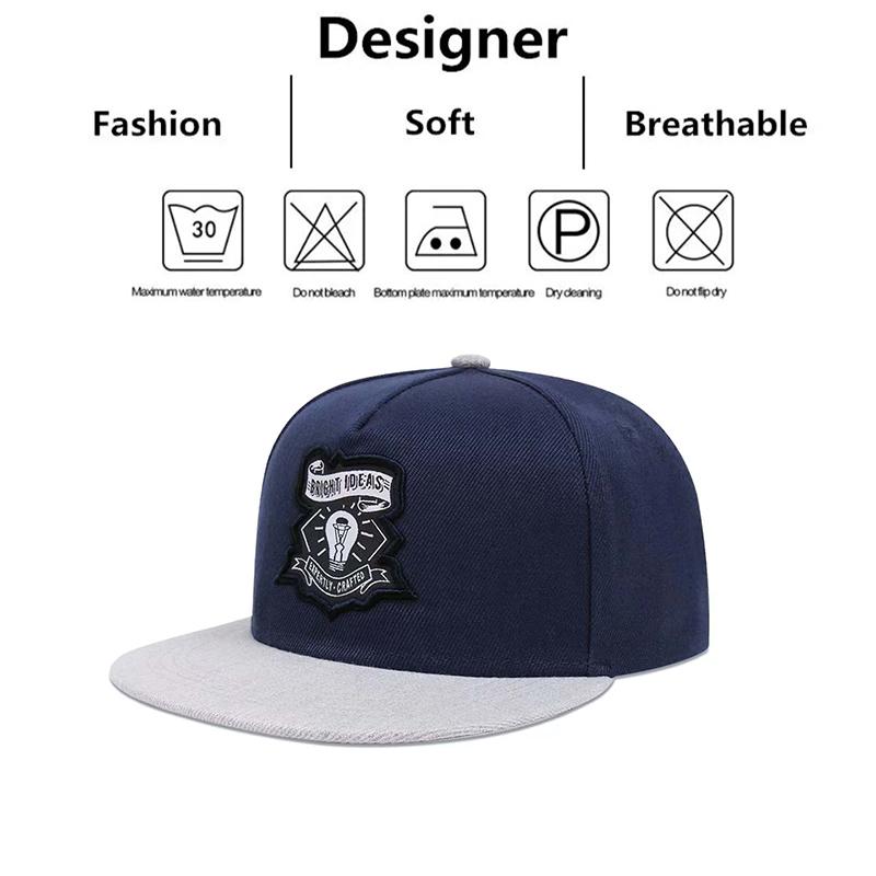 Glühbirne Stickerei Hip Hop Mützen Mode Charakter Bestickte Baseballkappe Herren Verstellbare Kappen Damen Outdoor Reise Visor Hut