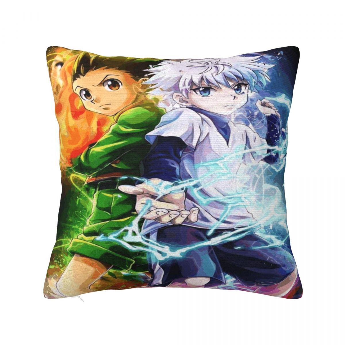 

HXH Gon And Killua Hunter Printed Pillowcases Cushion Cover Pillow Covers Warm Car Decorations Square Multi Size 18x18Inch