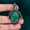 Malachite Pendant Copper Wire Wrapped Pendant Handmade Designer Pendant Original Gemstone Jewelry Latest Design Pendant Anniversary Gifts