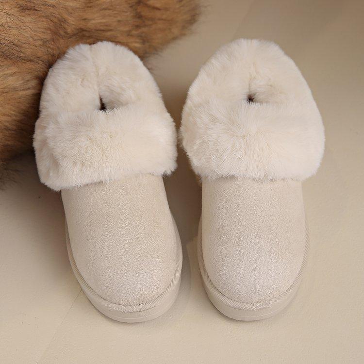 Women's padded lining soft thick sole heightening outdoor thickened warm lightweight comfortable stirrups ground cotton shoes snow boots