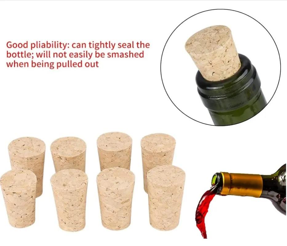 50/100Pcs Wine Corks Stopper Reusable Sealing Wood Lid Cap Wine Bottle Stopper for Bottle Bar Tools Kitchen Accessories